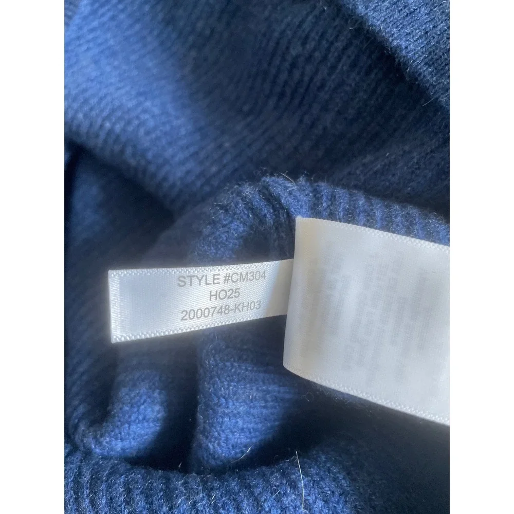 J. Crew Men's Blue Cashmere ribbed sweater-polo CM304 Large